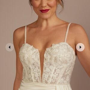 David's Bridal White Lace Wedding Dress